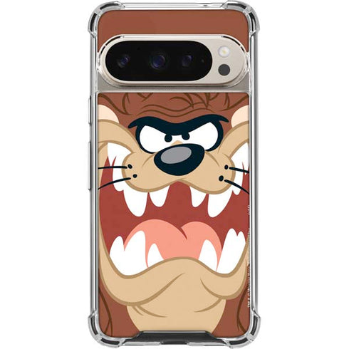 Looney Tunes Tasmanian Devil Up Close Pixel 9/9 Pro Clear Case